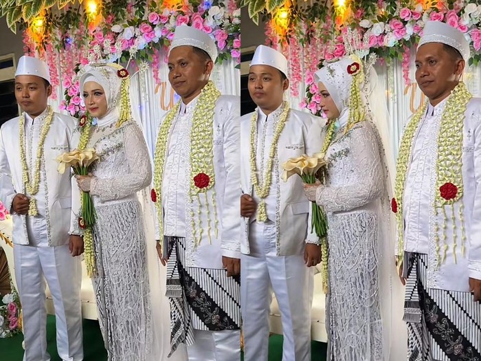 Video tentang dua pengantin pria dan satu pengantin wanita mendadak viral di TikTok.