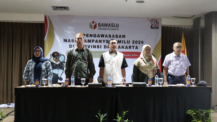Badan Pengawas Pemilu (Bawaslu) DKI Jakarta menggelar kegiatan pengawasan masa kampanye 2024.