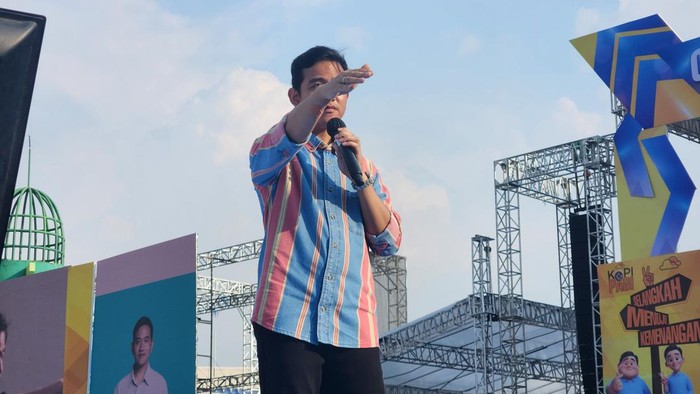 Gibran Rakabumin Raka kampanye di Bandung (9/2/2024) (Adrial/detikcom)