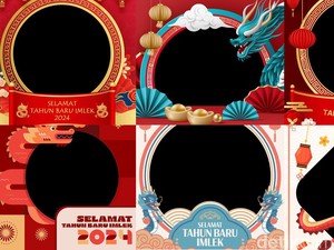 25 Twibbon Imlek, Gambar Lucu-Menarik Sambut Tahun Naga Kayu