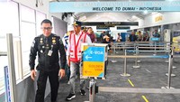 Menteri Perhubungan Budi Karya Sumadi mengunjungi Pelabuhan Dumai, Provinsi Riau.