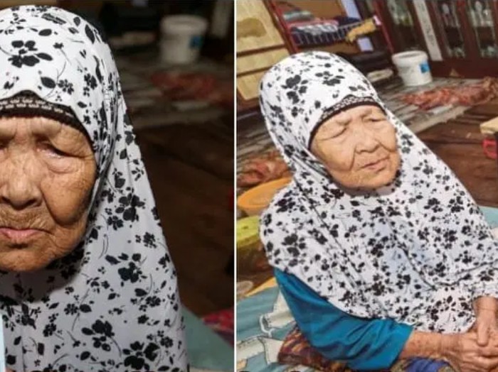 Nenek yang bernama Siti Hawa ini mengaku mau menikah untuk yang ke-8 kalinya jika ada pria yang ingin melamar dirinya.