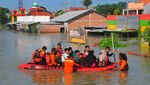 Penampakan Ketinggian Banjir di Demak