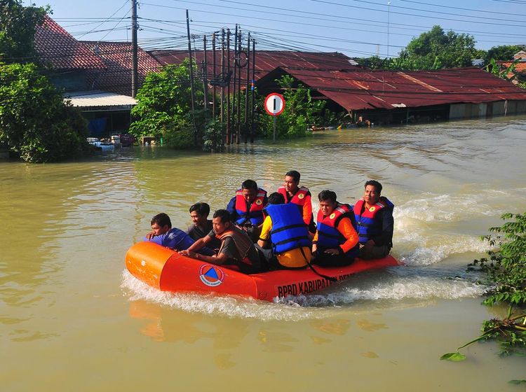 Penampakan Ketinggian Banjir di Demak