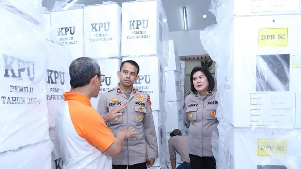 Polres Jaksel Cek Kesiapan Logistik Pemilu,