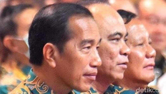 Presiden Jokowi, Menkominfo Budi Arie Setiadi, Menhan Prabowo Subianto. (Istimewa)