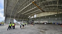 Survei lokasi Proof of Concept (PoC) mobilitas udara perkotaan dilakukan di Bandara Sultan Aji Muhammad Sulaiman Sepinggan, Balikpapan dan Bandara Aji Pangeran Tumenggung Pranoto Samarinda, pada Senin (5/2/2024) dan Selasa (6/2/2024) lalu.