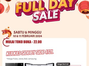 Kulkas Dua Pintu di Transmart Full Day Sale Diskon 3 Jutaan