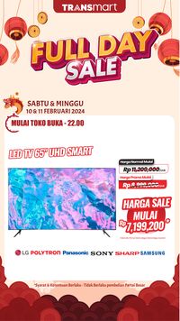 TV LED 50 UHD Smart TV Di Transmart Full Day Sale Diskon Rp 2,1 Juta