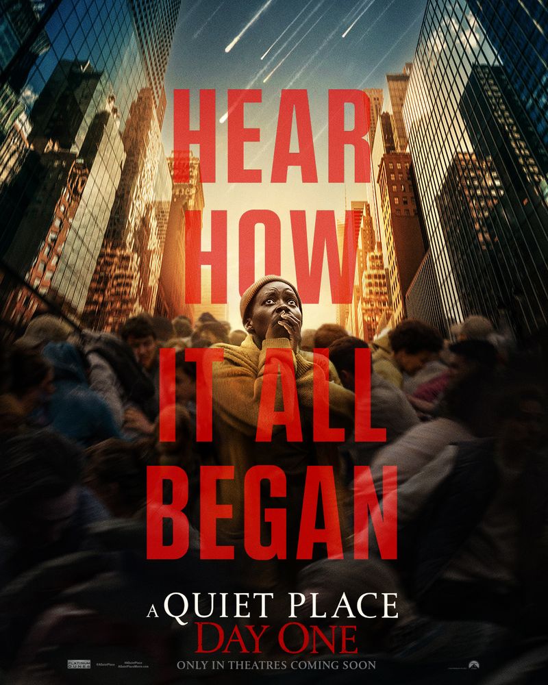 Poster pertama film A Quiet Place: Day One, tayang Maret 2024.