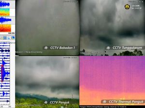 Lagi! Gunung Merapi Muntahkan Awan Panas ke Kali Bebeng