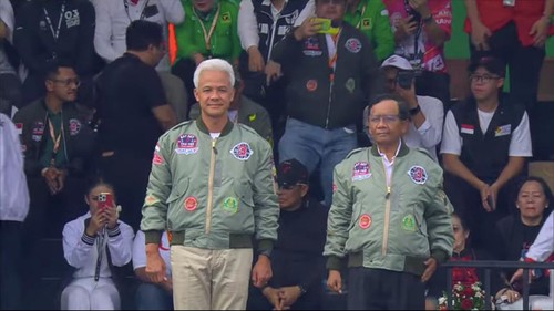 Ganjar Pranowo dan Mahfud Md hadir di Kampanye Akbar di Semarang.
