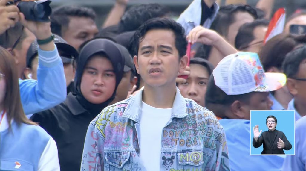 Lautan massa memadati Gelora Bung Karno (GBK) Jakarta dalam acara kampanye akbar calon presiden dan calon wakil presiden nomor urut 2. (Tangkapan layar Youtube Waktunya Indonesia Maju)