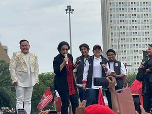 Momen Megawati Nyanyi dan Goyang Bareng Nassar di Kampanye Semarang