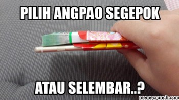 Kamu pilih angpao yang mana gais? Foto: Twitter