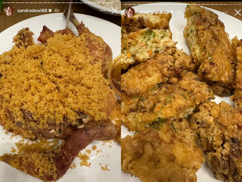 Momen 5 Artis Makan Saat Imlek, Ada Dion Wiyoko hingga Sandra Dewi