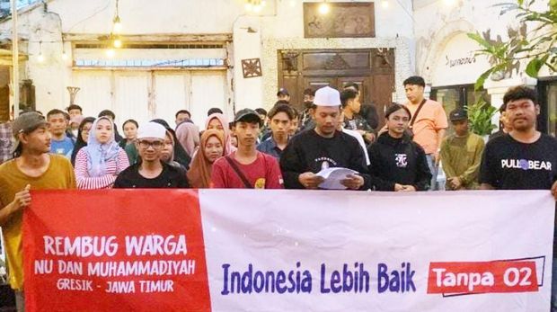 Rembuk warga NU-Muhammadiyah Indonesia Lebih Baik Tanpa 02 di Gresik