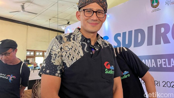 Sandiaga Uno di Solo, Sabtu (10/2/2024).