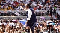 Surya Paloh mengajak pendukung memilih pemimpin yang berintegritas. 