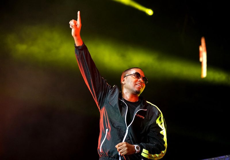Nas (Nasir bin Olu Dara Jones) tampil di BET Jams Presents: 2018 BET Experience Staples Center Concert di Los Angeles pada 21 Juni 2018.