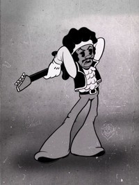 Seorang kartinus dari Inggris, Kev Craven, membuat animasi para musisi terkenal dengan gaya kartun 1930-an. Kira-kira begini hasil karyanya.