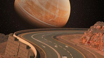 Kalau pemandangan jalan-jalannya itu planet, menjadi lebih indah atau seram menurut kalian? Foto: (Bored Panda).