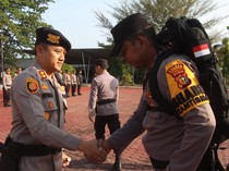 Kapolres Bengkalis Lepas Personel PAM Pemilu, Ingatkan Sinergitas TNI-Polri
