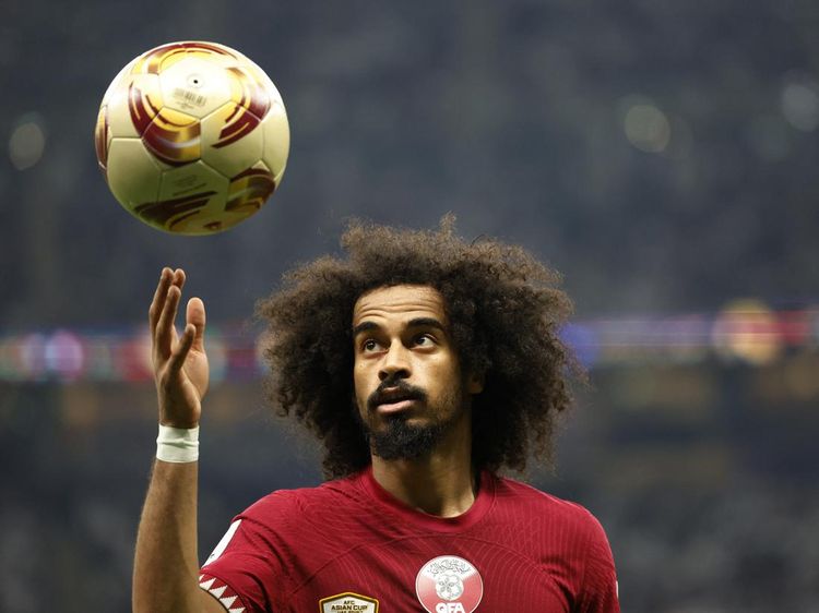 Momen Selebrasi Sulap Akram Afif di Final Piala Asia 2023