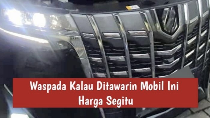 Tergiur Alphard Rp 910 juta ternyata modus penipuan segitiga