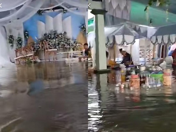 Viral Pernikahan Terdampak Banjir Demak, Pelaminan Hingga Dekor Terendam Air