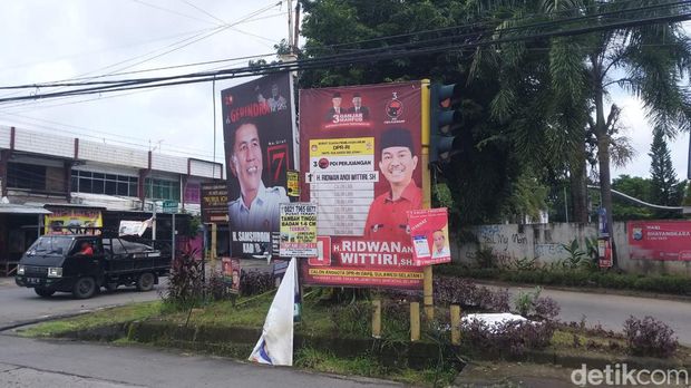 APK di Makassar masih bertebaran memasuki hari kedua masa tenang Pemilu 2024.