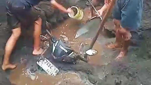 BPBD Kabupaten Karangasem saat melakukan assessment dampak bencana di wilayah Banjar Dinas Darmawinangun, Desa Tianyar, Kecamatan Kubu, Karangasem Minggu (11/2/2024) (dok. BPBD Karangasem)