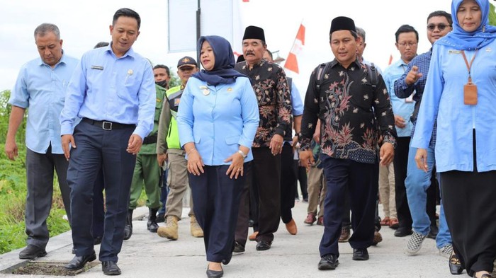 Bupati Sleman Kustini dan jajaran pejabat Pemkab Sleman.
