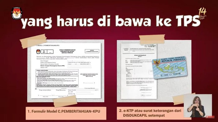 Hal yang harus dibawa ke TPS.