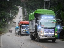 Penampakan Logistik Pemilu 2024 Tiba di Kawasan IKN