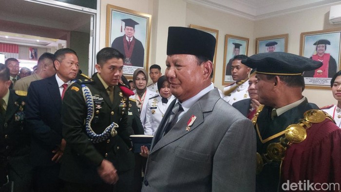 Prabowo Subianto di Unhan (Muchamad Sholihin/detikcom)