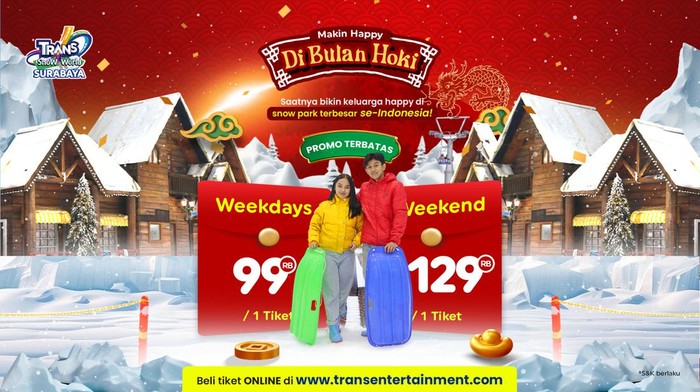 Promo Trans Snow World Surabaya di Hari Valentine.