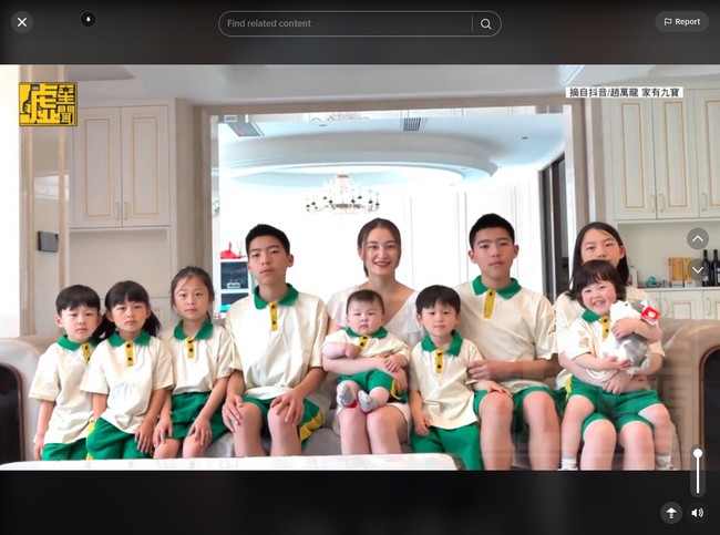 Wanita China ini dan suaminya meyakini mempunya 12 anak dengan shio berbeda akan membawa keberuntungan. Oleh karena itu dia bertekad melahirkan anak-anak lagi hingga 13 tahun ke depan, termasuk berencana mempunyai anak kembar. Foto: TikTok @udnstars