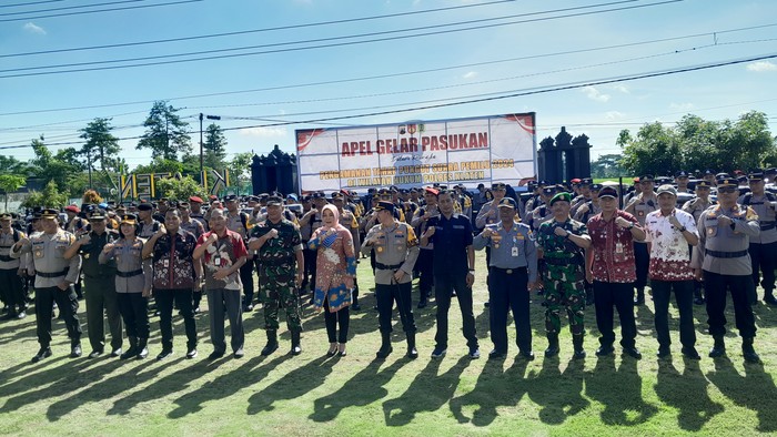 Apel Gelar Pasukan digelar di halaman Polres Klaten
