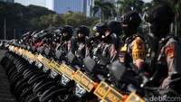 Personel gabungan itu siap mengamankan seluruh tempat pemungutan suara (TPS) di wilayah hukum Polda Metro Jaya.