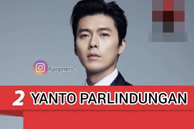 Bang Yanto Parlindungan alias Hyun Bin dari partai merah siap jadi anggota legislatif Indonesia. Jangan lupa, coblos nomor dua! Foto: dok. Instagram @kpopners_