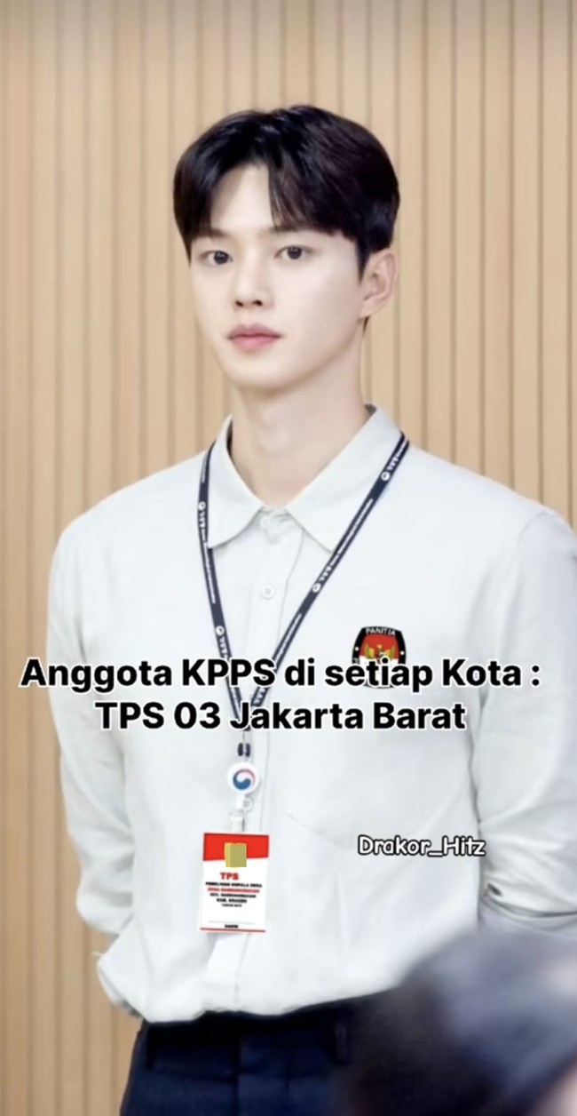 Kalau warga Jakbar mungkin bakal ketemu mas Song Kang nih di TPS nanti. Foto: dok. TikTok @drakor_hitz2