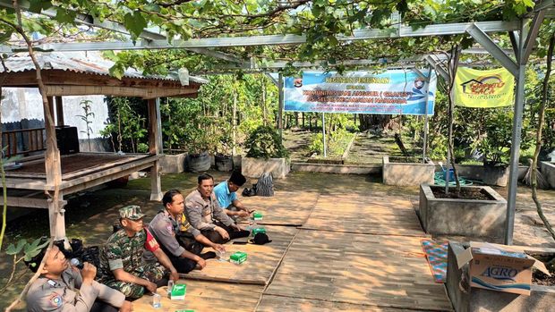 Budi daya anggur Aipda Firman Eka di Mataram (Foto: dok. Istimewa/Foto diberikan oleh Aipda Firman)