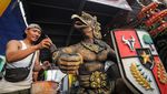 Intip Dekorasi TPS Bertema Majapahit di Mojokerto