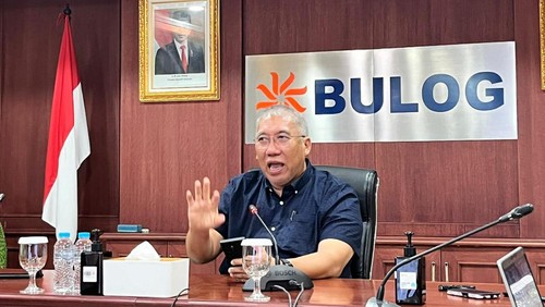 Direktur Utama Perum Bulog, Bayu Krisnamurthi di Kantor Pusat Perum Bulog, Selasa (13/2/2024).