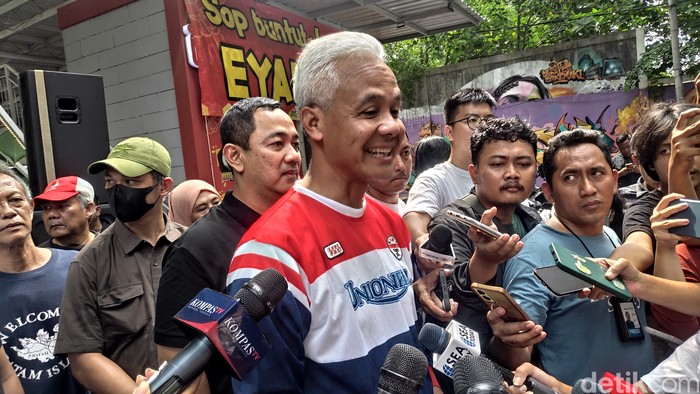 Ganjar Pranowo di Semarang, 13 Februari 2024. (Matius Alfons Hutajulu/detikcom)