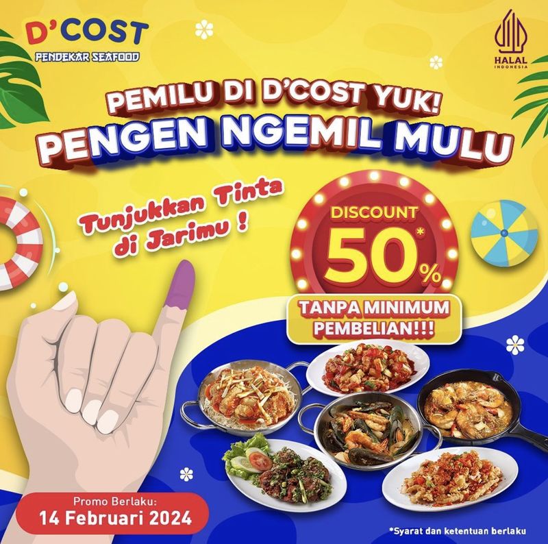 Usai voting, Anda bisa menyantap pizza dan donat dengan harga spesial di sini