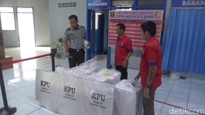 Logistik Pemilu sampai di Lapas Jambi.