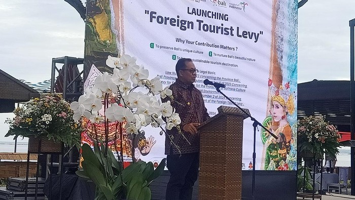 Penjabat (Pj) Gubernur Bali Sang Made Mahendra Jaya di Jalan Cemara Nomor 35, Sanur, Denpasar, Bali, pada Senin (12/2/2024).