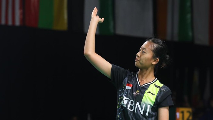 Tim putri Indonesia menghadapi Kazakhstan dalam laga perdana babak penyisihan Grup X, Badminton Asia Team Championship 2024, di Malaysia, Selasa (13/2/2024).  Putri menjadi pembuka sekaligus tunggal pertama. Ia mengalahkan Kamila Smagulova, wakil Kazakhstan, dengan skor 21-9, 21-7.